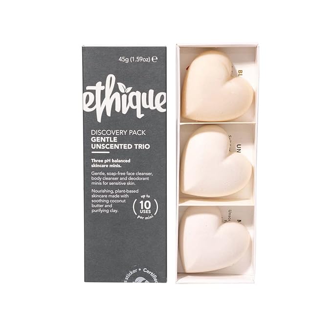 Ethique Unscented Gift Set- Face Cleanser, oz