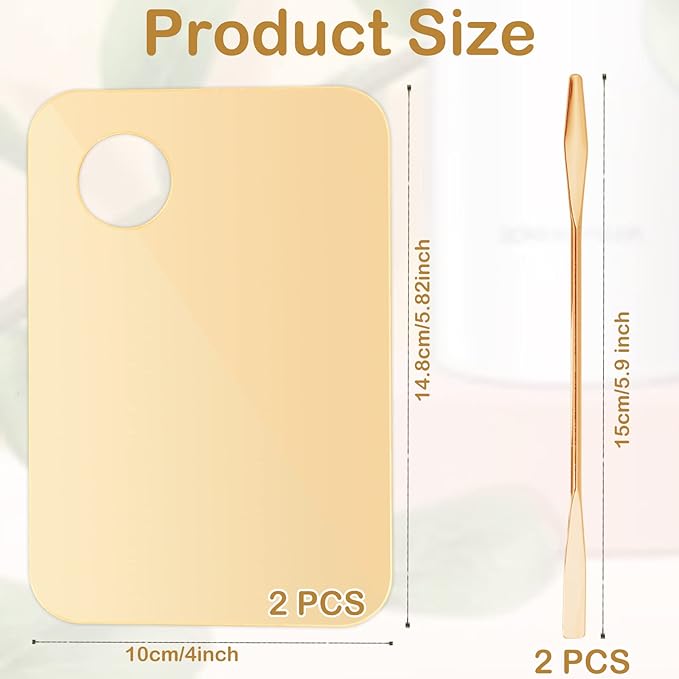 2Pcs Acrylic Makeup Mixing Palette with 2 Pcs
