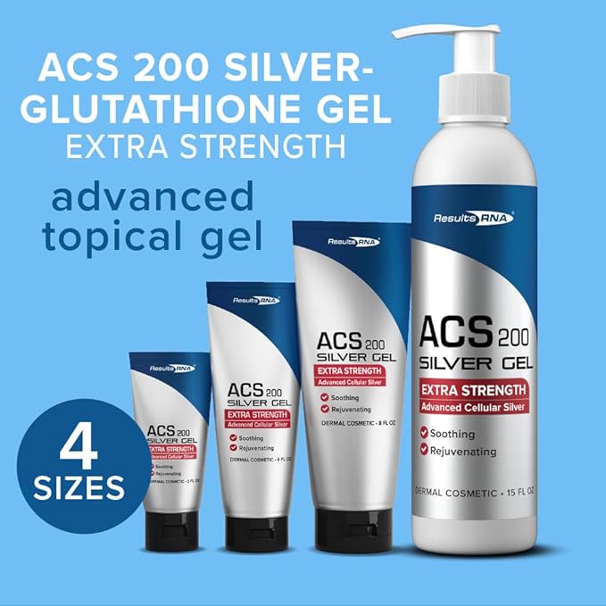 Results RNA - ACS 200 Silver-Glutathione Gel – Advanced Cellular Colloidal Silver Gel for Wound Care & Superior Dermal Healing. Clinically Proven. Recommended by Doctors Worldwide (2 oz - 30 Day)