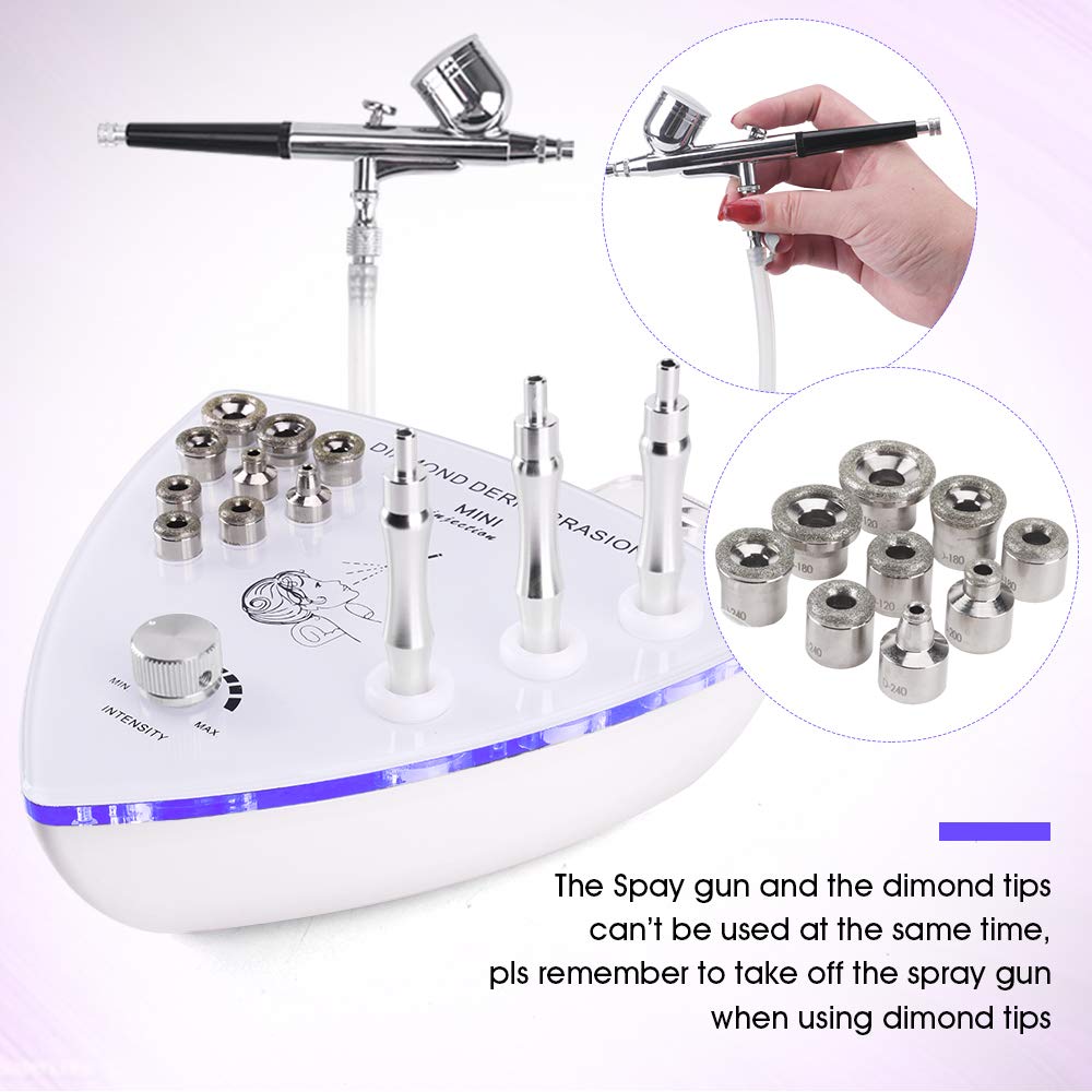 Diamond Microdermabrasion Machine with Spray Gun, Dermabrasion Facial Machine, Professional Microdermabrasion Kit, Esthetician Supplies, Upgraded【3-in-1】Beauty Machine