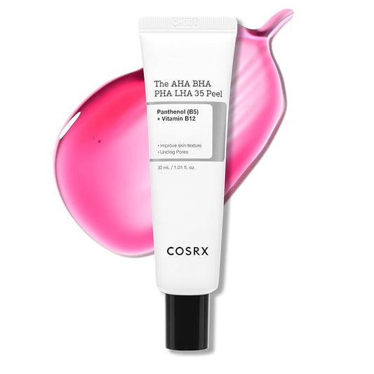 COSRX AHA BHA PHA LHA 35% Peel 1.01 fl. oz / 30 ml, Chemical Exfoliating Peeling Gel for Dull, Rough, Oily Complexion with Clogged Pores & Dead Cells, Highly Concentrated, Korean Skin Care