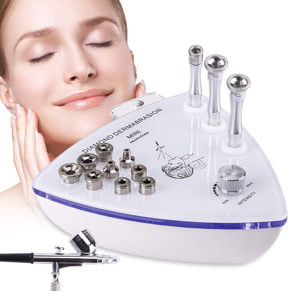 Diamond Microdermabrasion Machine with Spray Gun, Dermabrasion Facial Machine, Professional Microdermabrasion Kit, Esthetician Supplies, Upgraded【3-in-1】Beauty Machine