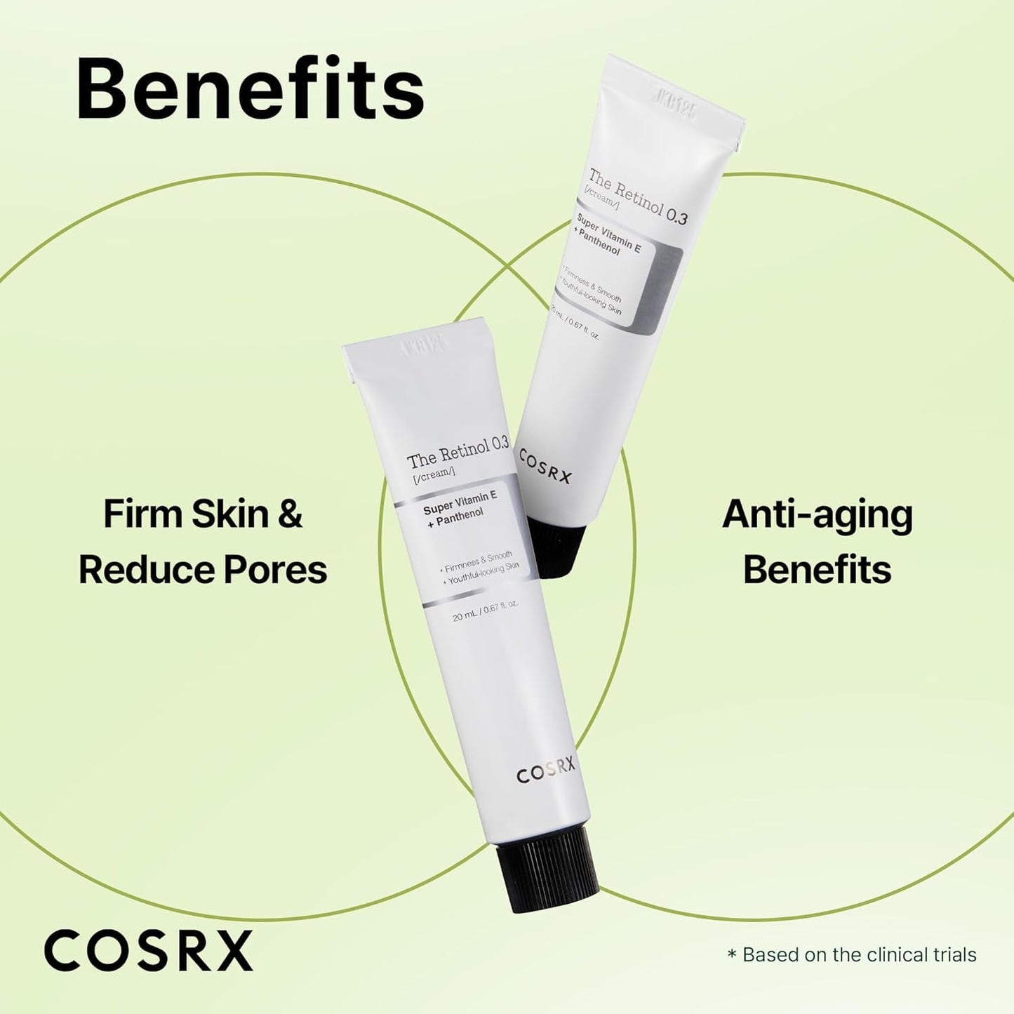 COSRX Retinol 0.3% Cream, 0.67 Oz, Anti-aging Eye & Neck Cream with Retinoid Treatment to Firm Skin, Reduce Wrinkles, Fine Lines, Signs of Aging, Gentle Daily Korean Skin Care