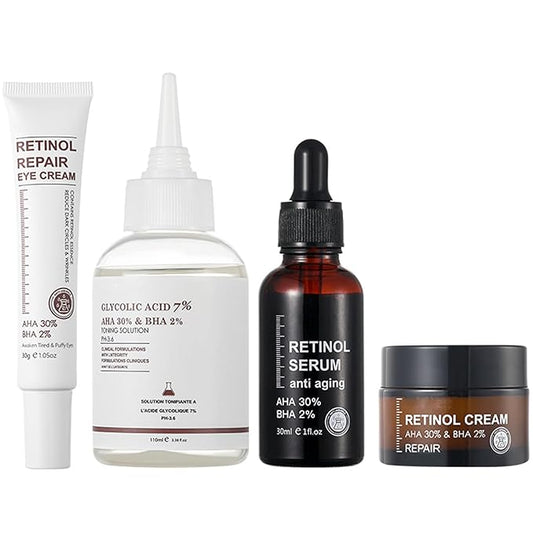 Retinol Skin Care Set, 4Pcs Anti Aging