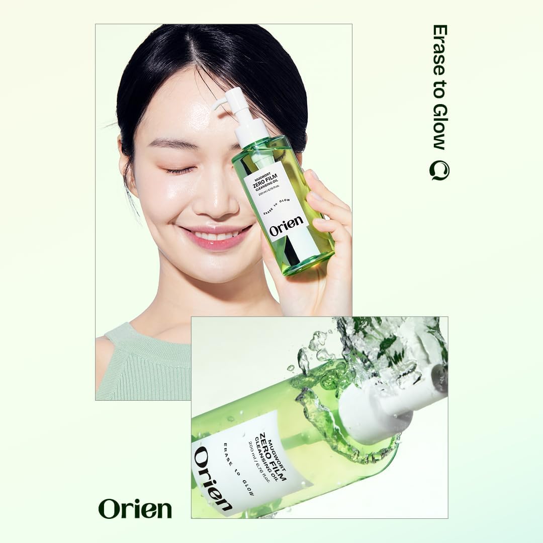Orien Mugwort Zero Film Cleansing Oil 6.76 fl.oz. 200ml ㅣDaily Makeup Blackhead Removal No pore clogging Korean skincare double cleansing