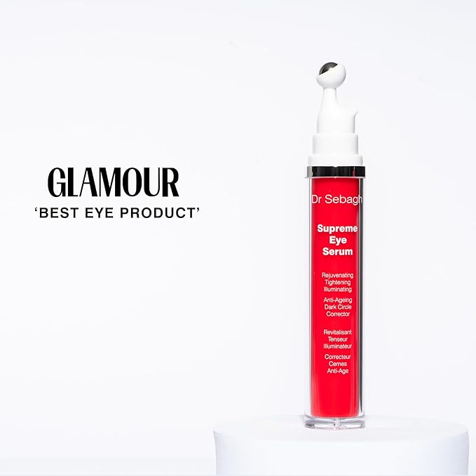 Supreme Eye Serum (0.5 fl oz) - Advanced Roll-On Formula | Designed to Aid Smoother Younger & Firmer-Looking Skin | Helps Reduce Puffiness Circles Fine Lines & Wrinkles | Boosts Elasticity
