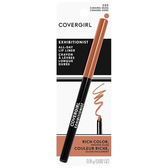 COVERGIRL Exhibitionist Lip Liner, Caramel Nude 205, 0.012 Ounce