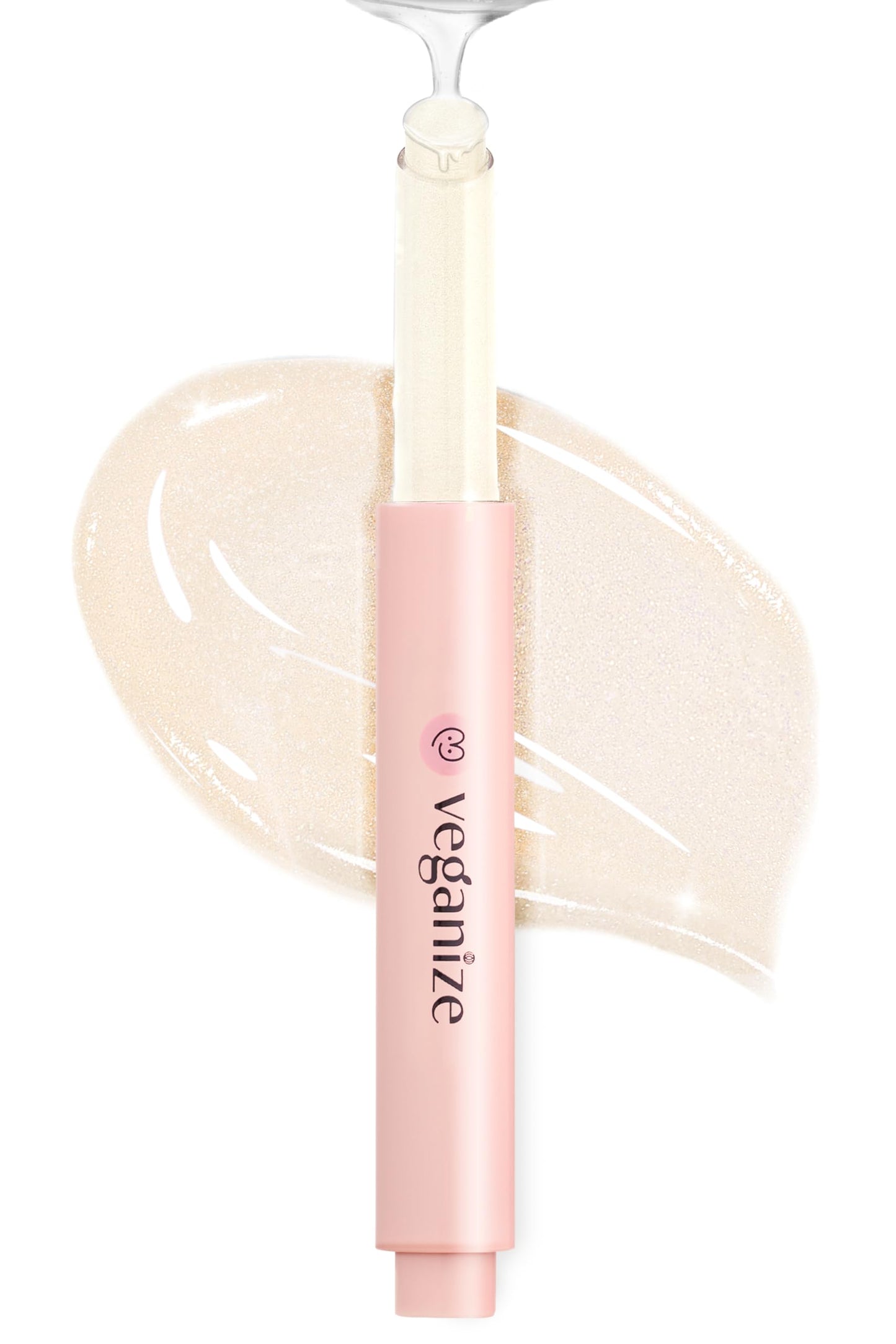 self beauty Veganize Collagen Lip Glass Balm - Hydrating Lip w/Hyaluronic Acid - Vegan Korean Lip Balm Moisturizing Lip Care – Lip Gloss Repair for Dry Cracked Lips 0.06 oz (#10 Champagne Gold)