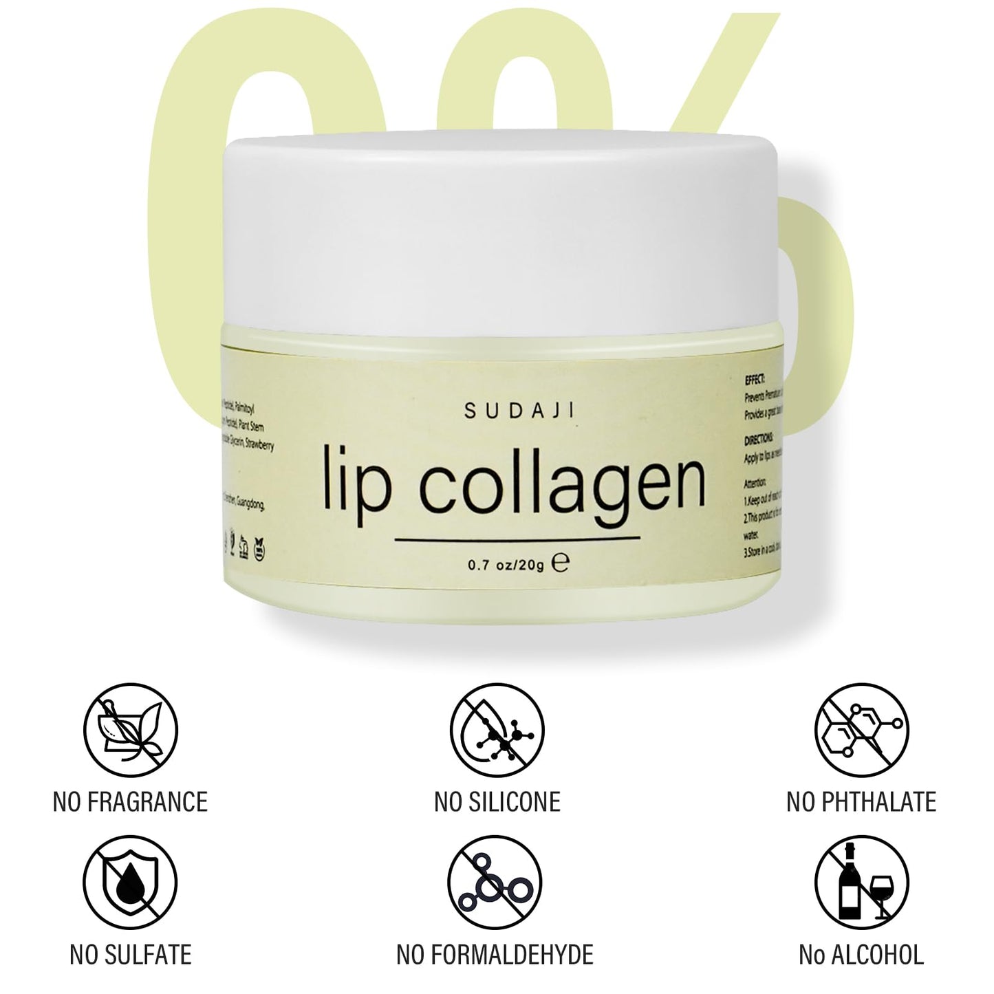 Lip Collagen + Peptide 0.7oz, Collagen Lip Mask with Vitamins E, A -Lip balm to Nourish & Hydrate Lips, Lip Moisturizer for Gentle exfoliating