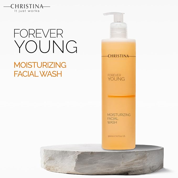 -CHRISTINA- Forever Young Hydrating Antioxidant Face Wash | Moisturize, Cleanse, and Soothe with Glycolic Acid Facial Cleanser | For Combination, Normal, Oily Skin 300ml