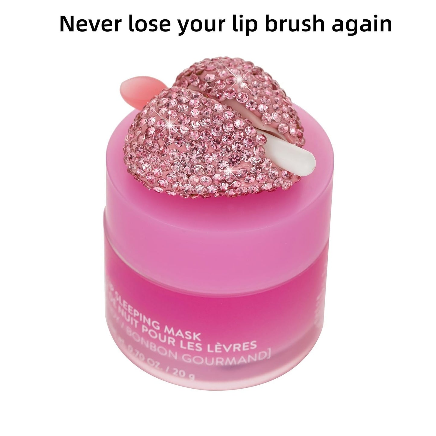 Veseek Lip Brush Holder,Lip Balm Brush Organizer Compatible with LANEIGE Lip Sleeping Mask,Silicone Sleeve Protector Cover for Lip Brushes(Pink & Purple)