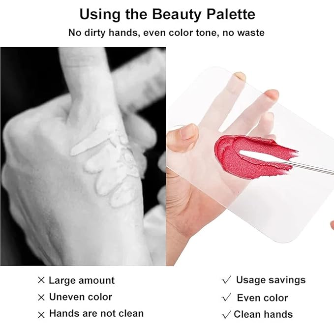 Acrylic Cosmetic Makeup Palette, 2 Pack Makeup Mixing