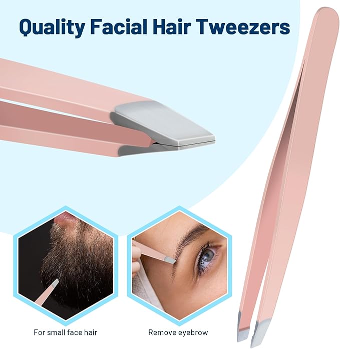 WSYUB Blackhead Remover Tweezers,Ingrown Hair Tweezers, Precision Blackhead Pimple Extractor, Cell Clips Tweezers, Tweezers for Women Facial Hair
