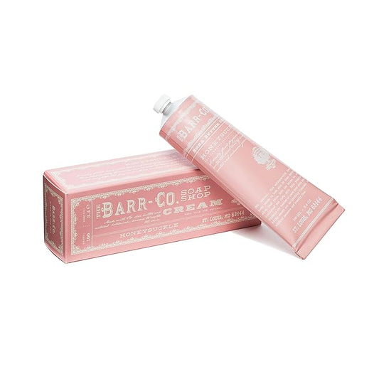 BARR-CO. Soap Shop Hand Cream Honeysuckle, Sweet Honeysuckle Nectar Aroma, Hand Cream for Dry & Cracked Hands, Shea Butter Cream, 3.4 fl oz
