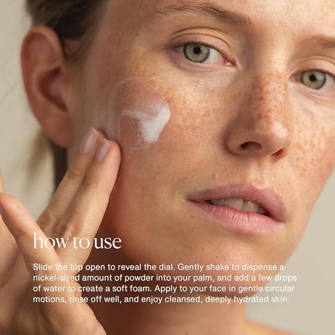 evolvetogether x Joanna Czech Rosemary Enzyme Twice-Daily Face Cleanser for Women & Men | Hydrating, Gentle Enzymatic Formula For All Skin Types | Vegan, Toxin-Free | Made in USA (Fiji, 1.41 Oz)