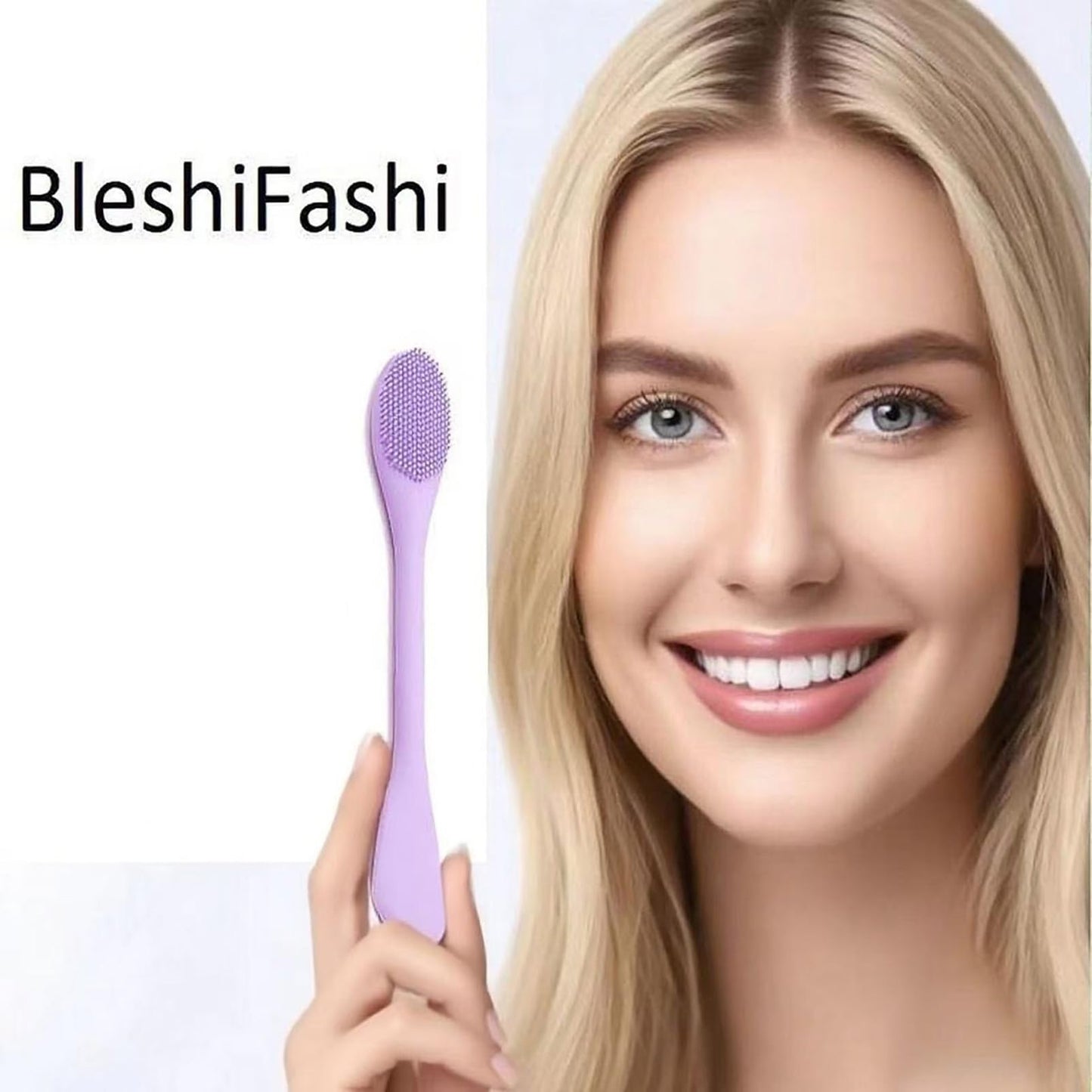 BleshiFashi Premium Silicone Facial Cleansing Brush Combo 3pcs,Mask Applicator and Skincare Brush for Pore Cleansing，Manual Facial Cleansing for Exfoliating Face/Lip/Makeup Removal Scrubber