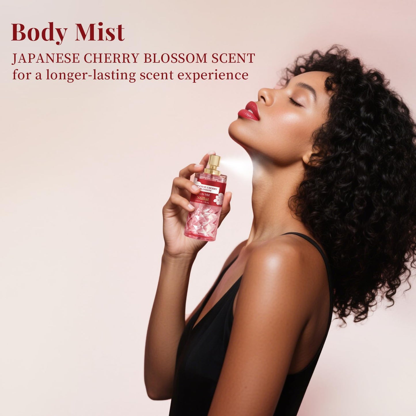 Bath and Body Sets for Her, Japanese Cherry Blossom Scented Spa Daily Care for Women, Including Body Wash, Body Lotion and Fragrance Mist, Idea Gift for Birthday Valentine's Day Christmas New Year