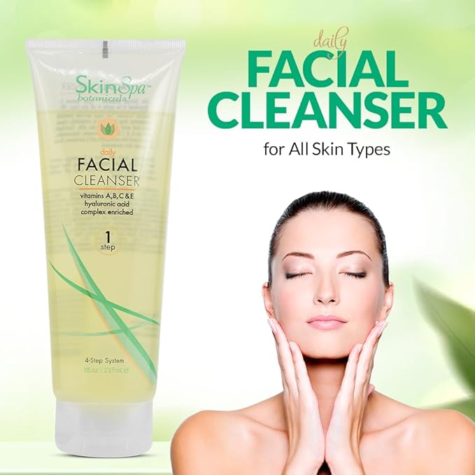 Facial Cleanser for All Skin Types, 8 Oz, Daily Face Cleaner, Deep Pore Cleansing Facewash - Removes Makeup, Impurities and Dead Skin Cells Without Irritation