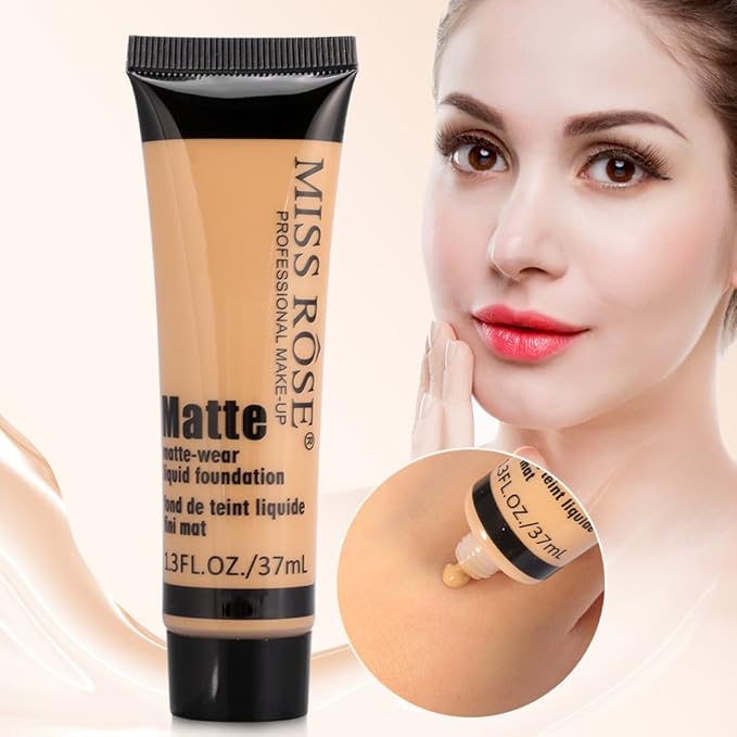 matte, Smooth Liquid Concealer Cream, Makeup Base Face Cream(#2) matte