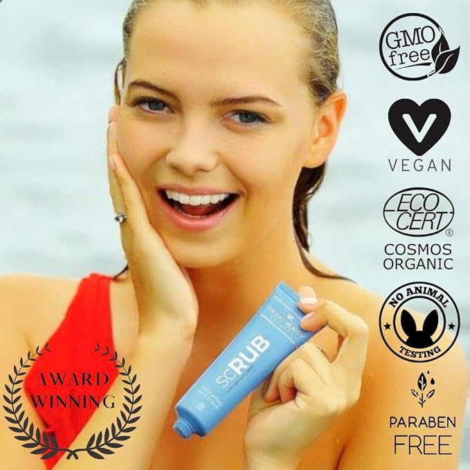 Face Scrub - Organic Exfoliating Face Wash with Icelandic Black Volcanic Sand and Rowanberries - Gentle Face Exfoliator for All Skin Types - 2 Fl Oz