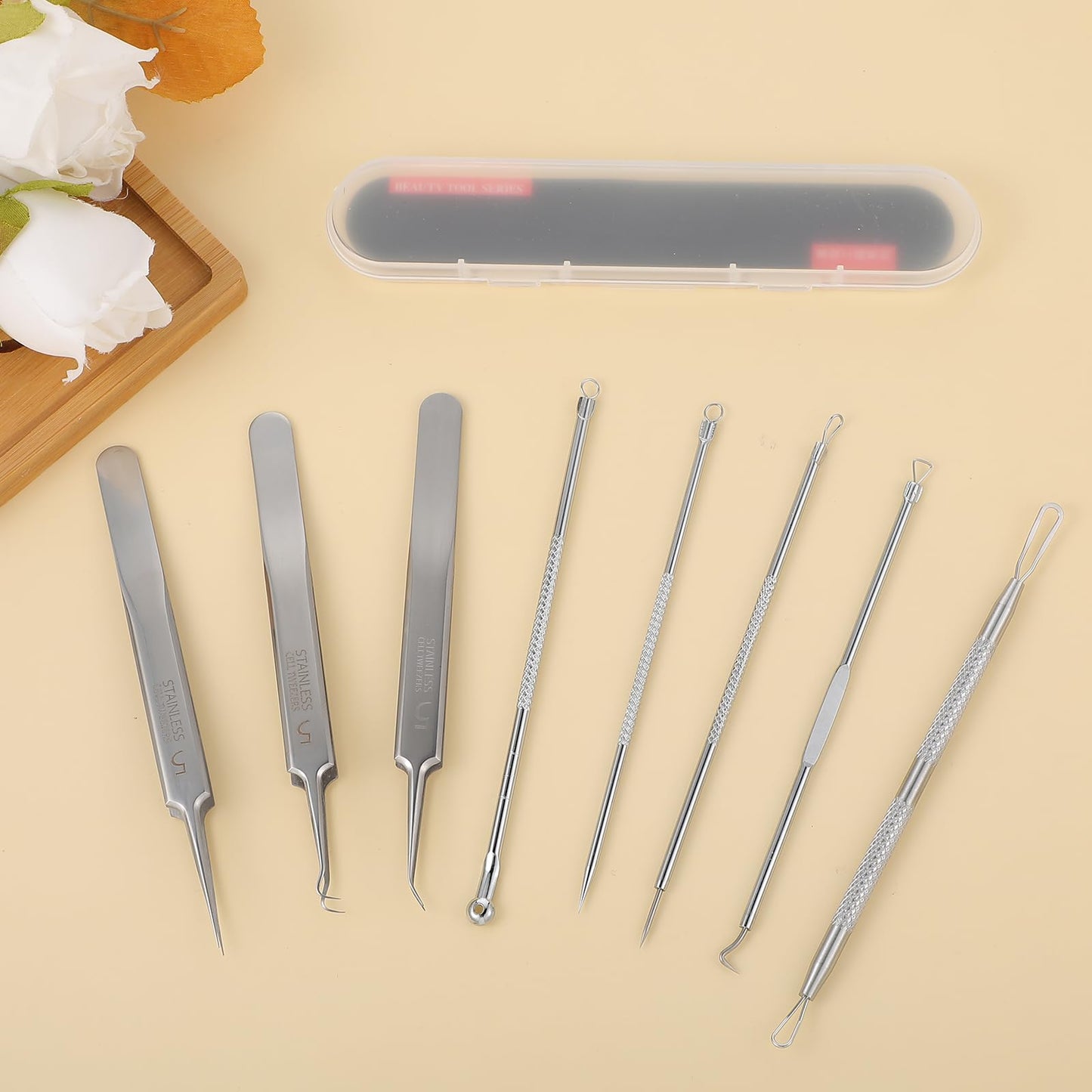 4 Pcs Clay Facial Mask Set - Turmeric, Vitamin C, Green Tea, Dead Sea Mud, and Rose Clay Skin Care Mask for Deep Cleansing, Moisturizing, and Refining Pores - 240g