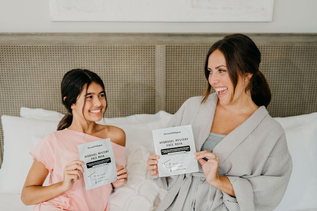 HumanKINDglow. Hydrogel Mask – Face Masks Skincare | Korean Facial Masks for Women Skin Care | Overnight Firming, Hydrating, Anti-Aging Face Mask Skincare with Inspirational Affirmation