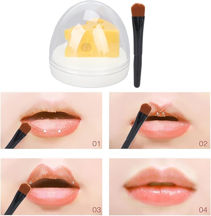 Cheese Shaped Lip Balm, Moisturizing Nourishing 0.3oz(02)