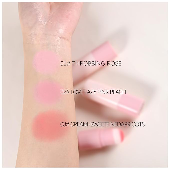 Boobeen Blush Stick, Lightweight Blendable Blush Tint Cheek