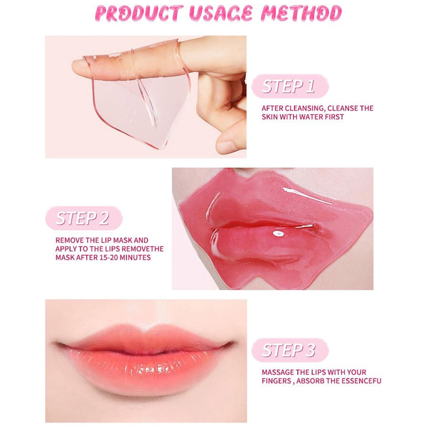 Felico Lip Mask, 30PCS Collagen Care Gel Pads for Moisturizing,Reducing Chapped,Smoothing,Fine Lines,Remove Dead Skin Moisture Essence Make Your Dry Lips Attractive Sexy Blueberry