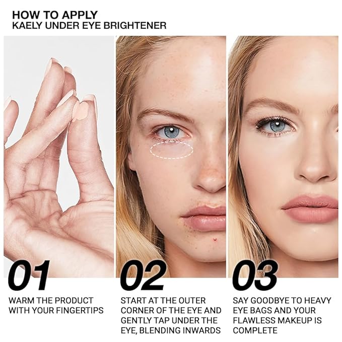 evpct 2Pcs under Eye Brightener, Nourishing Luminous under 04# Light