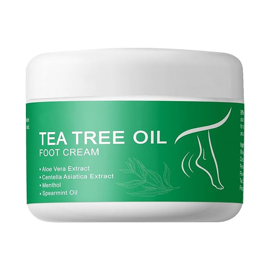Tea Tree Oil Foot Cream for Dry Cracked Feet,Hydrating Foot Cream For Women Men (8oz)