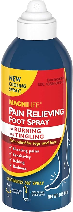 MagniLife Pain Relieving Foot Spray, Natural Pain Relief for Burning, Tingling or Sensitivity in Feet and Legs - 3oz