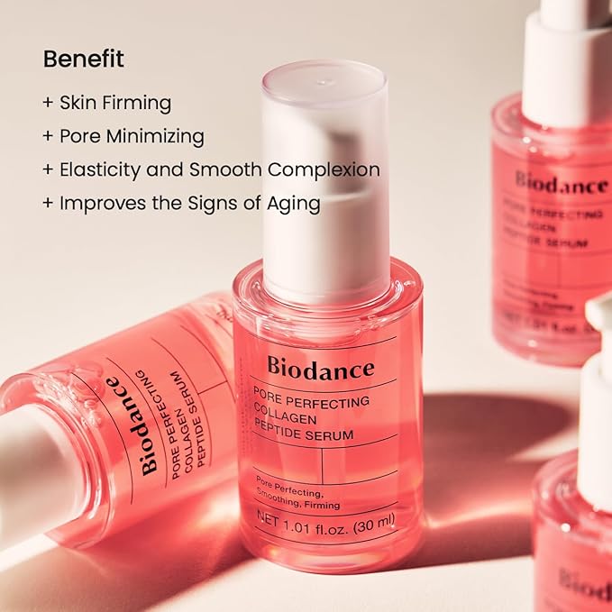 BIODANCE Pore Perfecting Collagen Peptide Serum, Skin Firming & Radiance Boost, Makeup Prep Serum for All Skin Types, Korean Skincare | 1.01 fl.oz x 1 ea