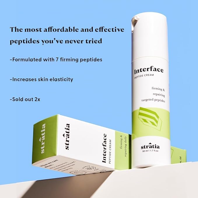 Stratia Lipid Gold & Interface Daily Moisturizer Bundle - Ceramide & Peptide Hydration Combo for Moisturizing and Strengthening the Skin Barrier, Suitable for All Skin Types, 1.7 oz Each