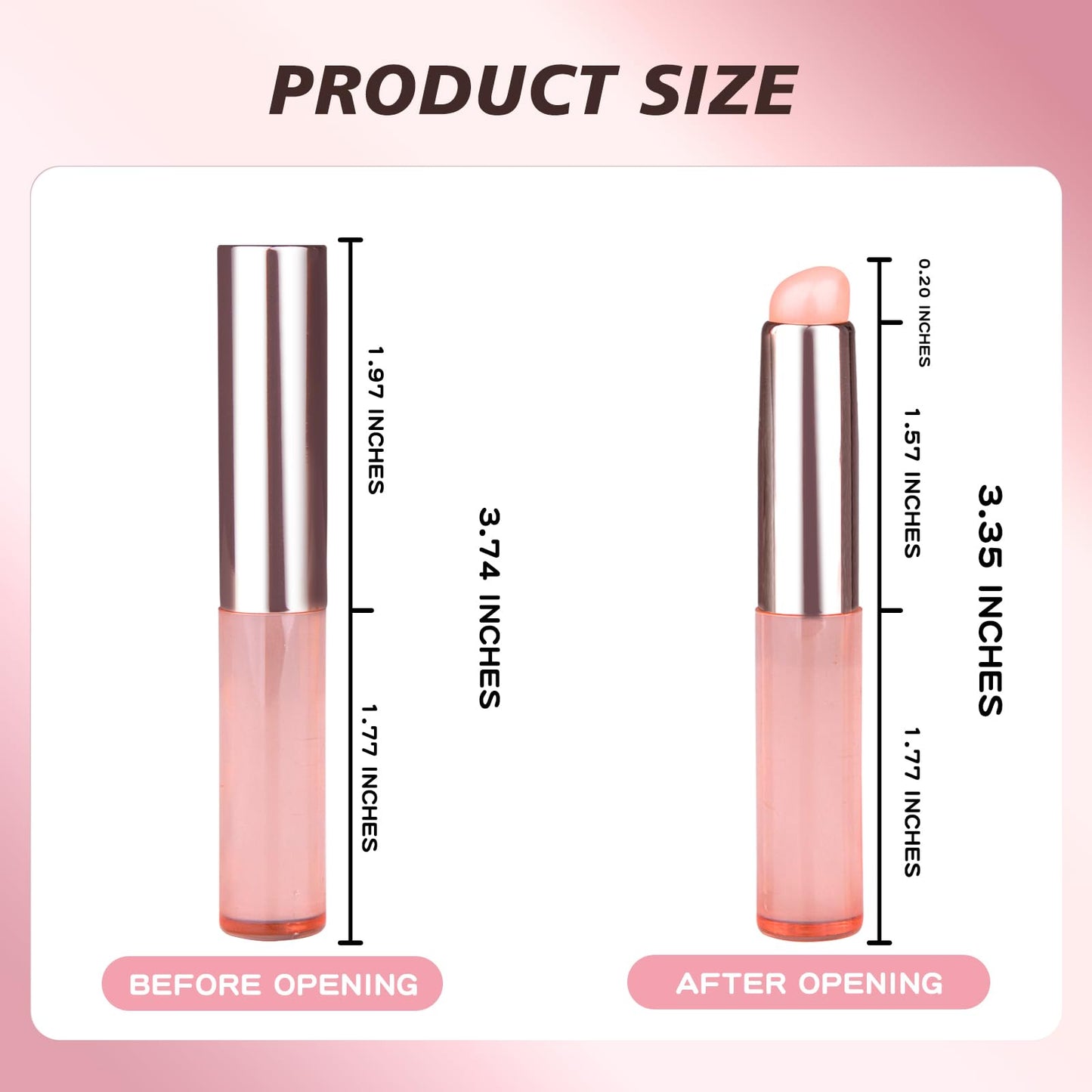 JAMVOLO 2pcs New Silicone Lip Brush, Silicone Lip Applicator for Lipstick&Lip Gloss&Lip Tint&Lip Mask, Lip Makeup Brush with Dust Cap, Concealer Applicator(Pink)
