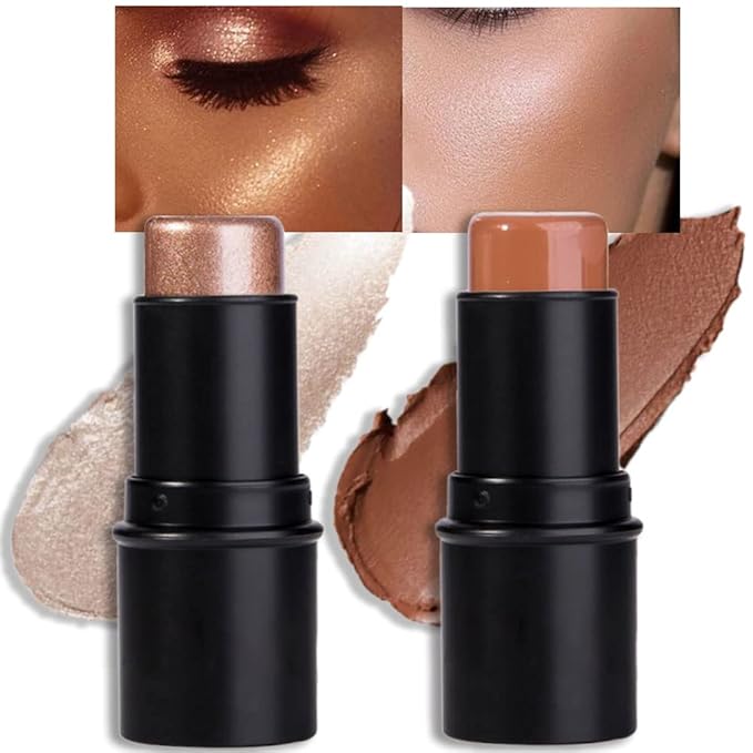 evpct 2Pcs Cream Contour Foundation Stick for Neutral