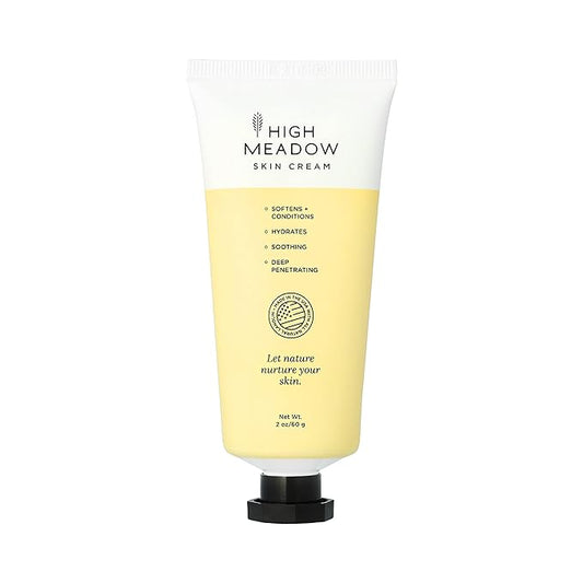 High Meadow Lanolin Skin Cream - Deep Hydration Formula for Soft, Radiant Skin Care-Repairs Dry and Cracked Skin on Hands, Feet & Elbows - Multi-Purpose Soothing Lotion - 2.0 Oz Unscented Moisturizer
