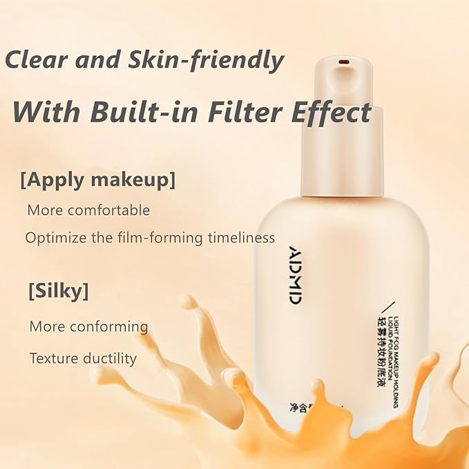 2PC 2023 New ADMD Foundation,admd Liquid Foundation,Hydrating Waterproof Coverage(#02 Natural)