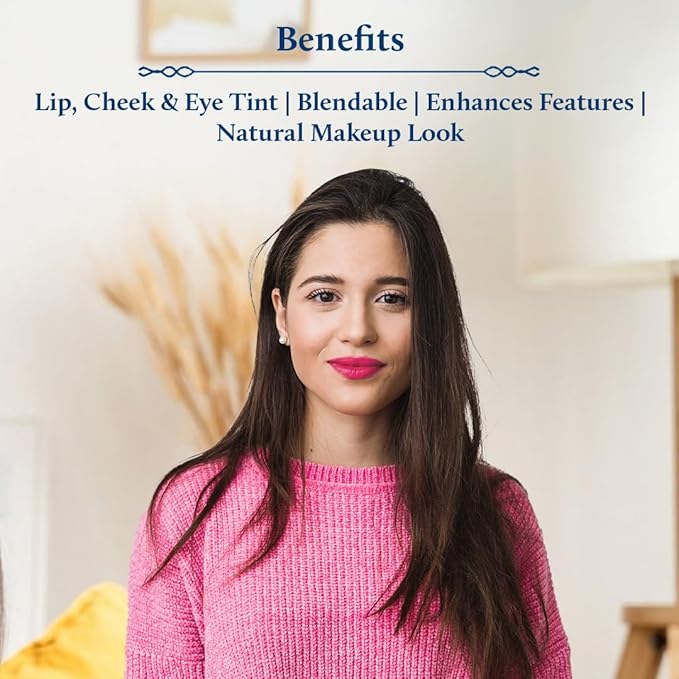 Blue Nectar Lip Tint Balm for Rosy Pink Organic