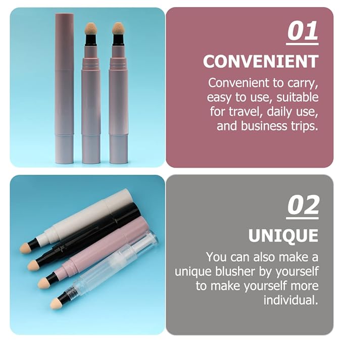 Beavorty 4pcs Gloss Portable Cream Practical Oil Blusher Gloss