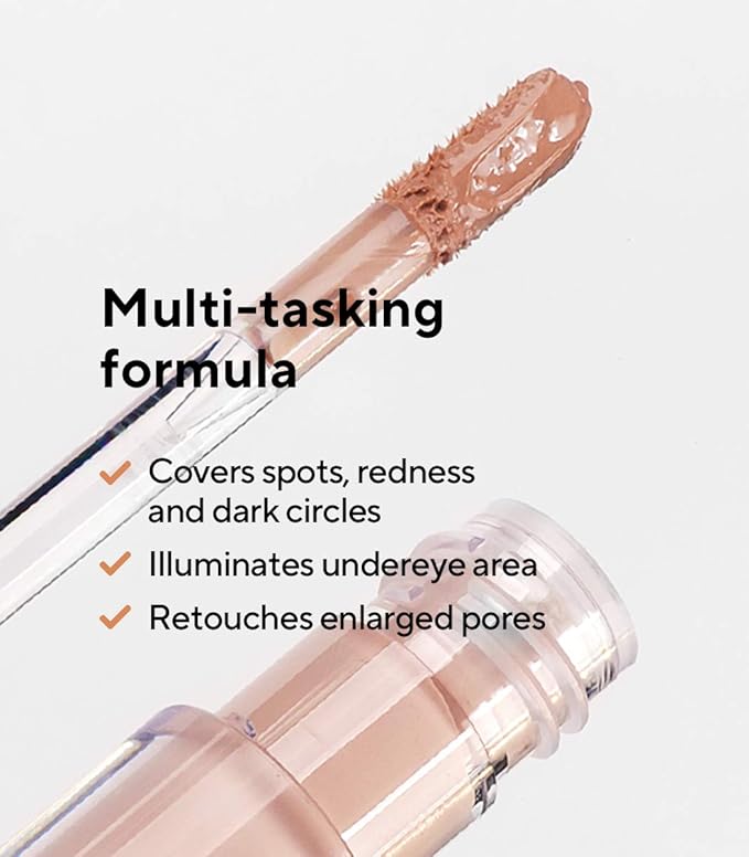 MÁDARA Organic Skincare | Luminous Perfecting Concealer 35 HONEY – 4ml, Dewy finish, With hyaluronic acid, Natural concealer for dark circles and blemishes, Vegan, COSMOS natural certified.