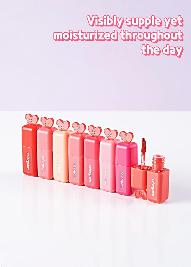 COLORGRAM Juicy Blur Tint 01 Coral Hip | Daily Semi-Matte, Semi-Glossy, Long-Lasting Lip Stain, Moisturizing, Buildable & Blendable, highly Pigmented (0.12 Fl. Oz.)