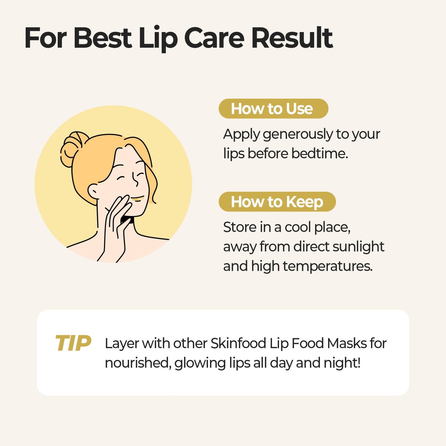 SKINFOOD Honey Sugar Lip Sleeping Mask, Lip Mask for Overnight, Korean Lip Care Product for Severely Chapped Lips, Hydrating Lip Butter for Dry Lips, Manuka Honey Lip Balm (0.71 fl. oz.)