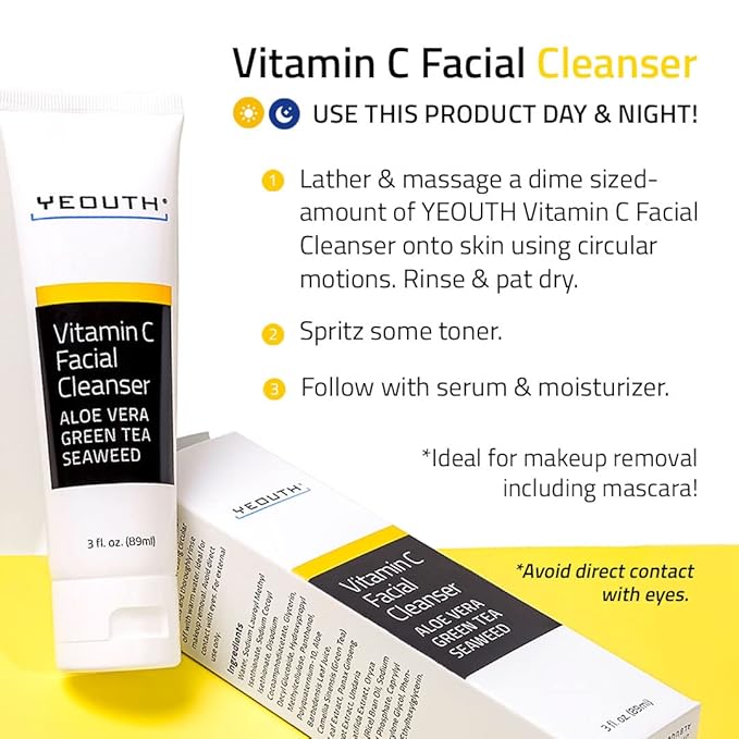 YEOUTH Vitamin C Cleanser for Face Wash 3 fl oz