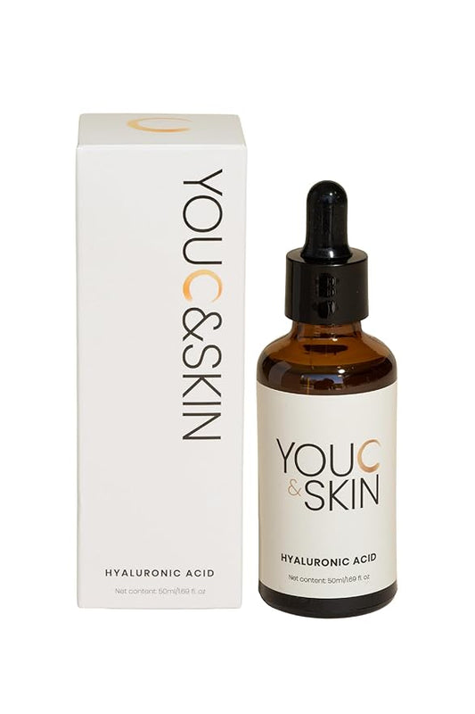 You C & Skin Hyaluronic Acid Serum 1.7 fl oz for Face & Neck for Men & Women - Intense Hydration, Boosts Skin Elasticity, Repairs Skin Barrier