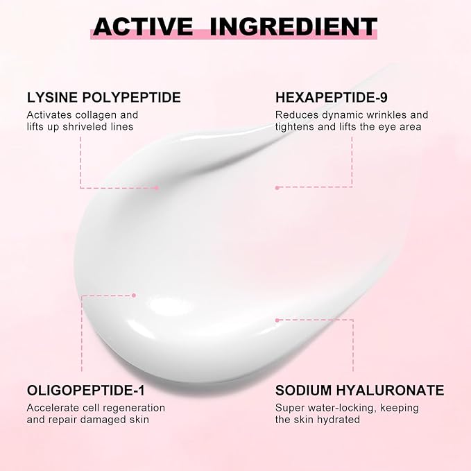 Firming Eye Cream for Dark Circles & Wrinkles, Under Eye Cream with Dendrobium Nobile Extract, Hyaluronic Acid & Peptides | Anti-Aging Eye Treatment, Under Eye Bag Cream & 24H Hydration, 0.5 oz