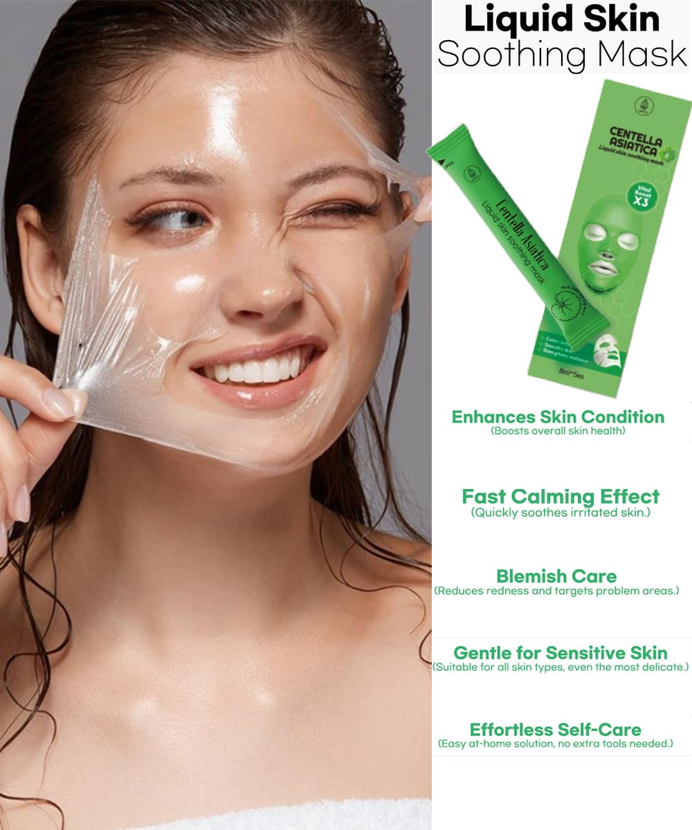 MEDB Korean Wrapping Peel-Off Face Mask for Elasticity, Hydrating & Glow,Face Masks Skincare with Patent Certified,Hydrating Face Masks for Skin Care 8ml x 5ea