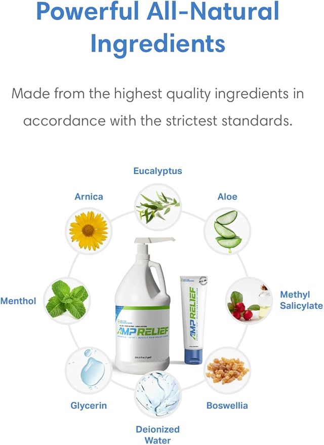 Cream - 4oz - All Natural Topical Pain Cream with Arnica, Boswellia, Eucalyptus and Menthol