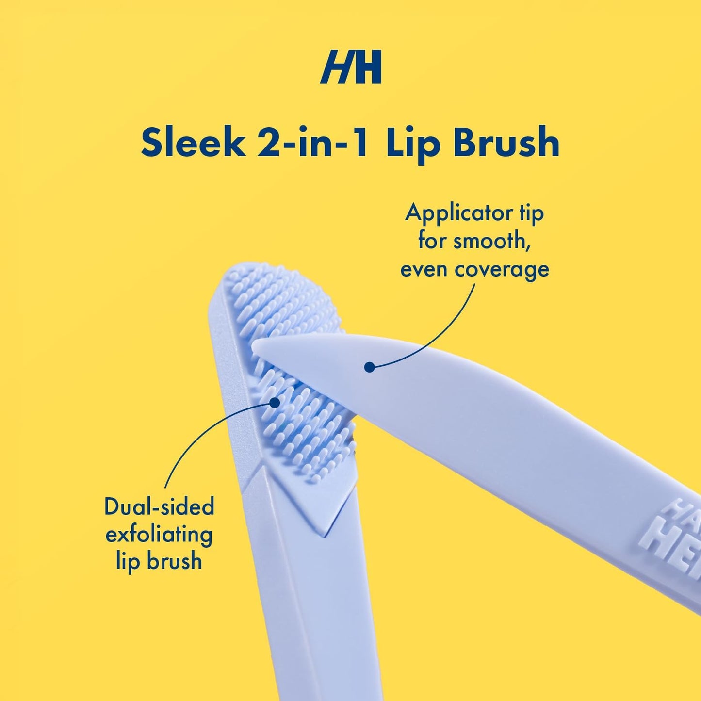 Handmade Heroes Lip Brush, Reusable Lip Exfoliator - Gentle Exfoliant, Use with Sugar Lip Polish and Lip Exfoliator Scrubber for Chapped and Dry Lips 2pc