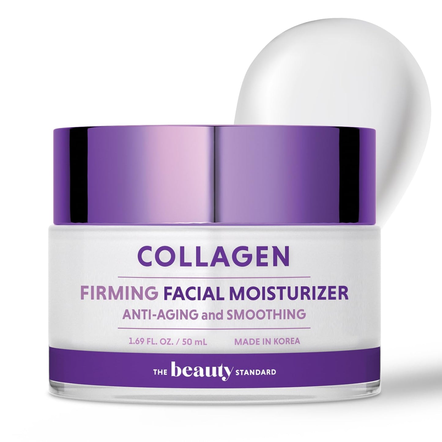 The Beauty Standard Collagen Daily Face Moisturizer - Hydrating, Anti-Aging, Skin Firming - Dermatologist Tested, Clean Beauty, Cruelty-Free Korean Skin Care for All Skin Types - 1.69 fl. oz